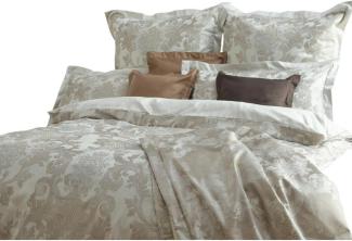 Bauer Louis XIV - Mako-Brokat-Damast Bettwäsche, 1029 altsilber 135x200 + 80x80 cm,