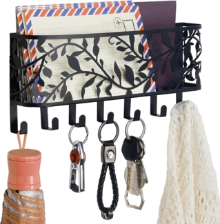 Belle Vous Schlüsselbrett Belle Vous Wandmontiertes Schlüsselbrett mit Ablage und 7 Haken -, (1 St)