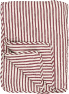 Ib Laursen Decke Quilt Tagesdecke Überwurf Gestreift Sand Rot 180x130cm 0768-33