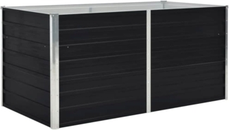 vidaXL Hochbeet 160 x 80 x 45 cm Verzinkter Stahl Anthrazit 47013