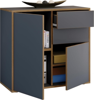 VCM Kommode & Sideboard Salia 920759 Anthrazit H. 74 x B. 79 x T. 33cm