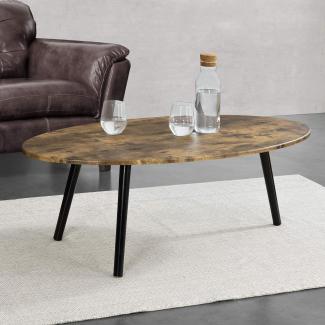 Couchtisch Viborg 109,5 x 59,5 x 39,5 cm dunkler Holzton en. casa