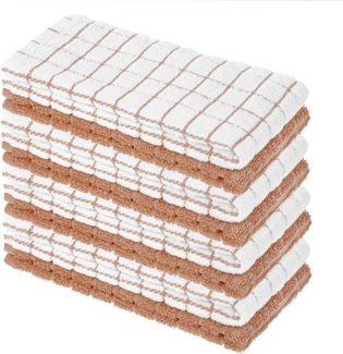 StickandShine Geschirrtuch 8 Stück Geschirrtücher aus 100% Baumwolle Frottee SET Kariert Uni, (Spar SET, kariert und unifarben), kariert und uni geschmischt