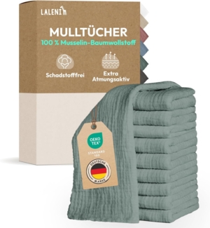 Laleni Spucktuch Spucktücher Baby aus Reiner Baumwolle, (20-tlg), OEKO-TEX Zertifizierte Mulltücher