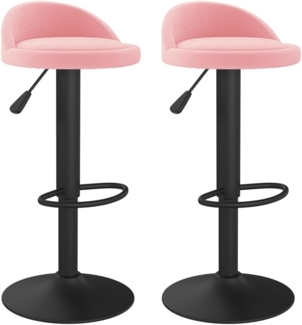 vidaXL Barhocker 2 Stk. Rosa Samt [333606]