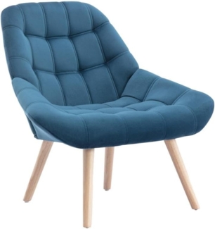 Vente-unique - Sessel - Samt - Blau - LUOSTO