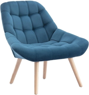 Vente-unique - Sessel - Samt - Blau - LUOSTO
