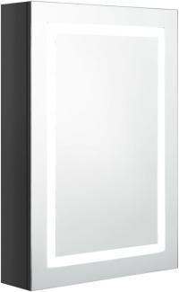 LED-Bad-Spiegelschrank Glänzendes Schwarz 50 x 13 x 70 cm, Mit Beleuchtung [326489]
