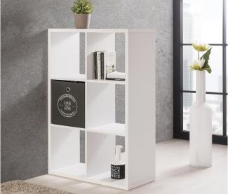 Regal >Mareen< in Weiß - 73x107x33cm (BxHxT)