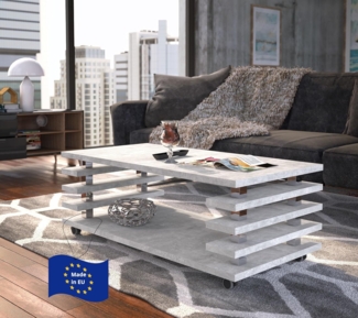 designimpex Couchtisch DC-3 Design Wohnzimmertisch Tisch mit / ohne Rollen