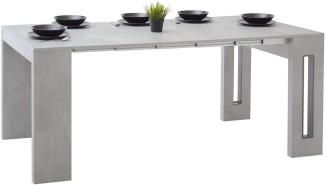 Selsey Roma – Ausziehtisch/Esstisch ausziehbar, MDF, Grau, 186 x 120 x 76 cm