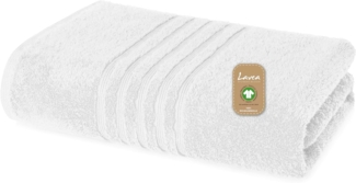 Lavea Saunatuch XXL Bali, 80x220 cm aus 100% Bio-Baumwolle, schnelltrocknendes und saugstarkes Saunatuch in Premium-Qualität, nachhaltig und fusselfrei (1-St), weicher Stoff - angenehmes Gefühl in empfindlichen Körperregionen