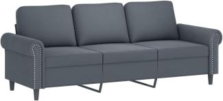 vidaXL 3-Sitzer-Sofa Dunkelgrau 180 cm Samt