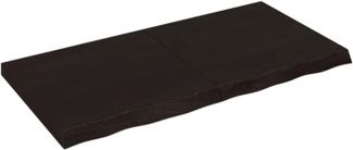 vidaXL Wandregal Dunkelbraun 120x60x(2-6)cm Massivholz Eiche Behandelt 363819