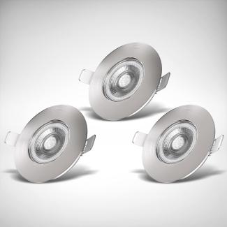 3xLED Einbaustrahler Bad Spot dimmbar Lampe IP44 Einbauleuchte 4,9WSpot Strahler