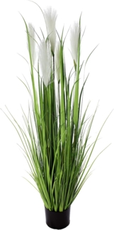 Kunstgras KP108 Kunstpflanze Kunstgräser Dekoration Pampasgras, Arnusa, Höhe 120 cm, Dekogras im Topf