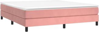 Boxspringbett Rosa 160x200 cm Samt [3120783]