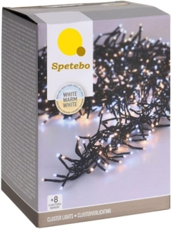 Spetebo LED-Lichterkette Büschel Lichterkette warmweiß - 22 m / 3000 LED, 3000-flammig, Controller und Speicherchip