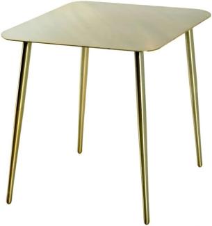 Beistelltisch aus Metall gold matt, ca. 55x45x44cm