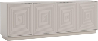 Vente-unique - Sideboard mit 4 Türen - MDF - Beige - MEZULIA