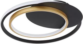 LED Deckenleuchte, gold, dimmbar, CCT-Schaltung, L 48,5 cm