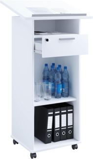 VCM Stehpult Melta 914200 Weiß H. 108 x B. 60 cm x T. 50 cm