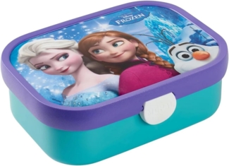 Mepal Brotdose Kinder - Bento Box Kinder - Brotdose Kinder mit Fächern & Gabel - Meal Prep Box mit Clip-Verschluss - BPA-frei & Spülmaschinenfest - 750 ml - Frozen Sisters Forever