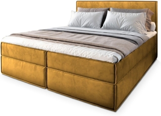 Masseno Boxbett PELLIO 160x200 cm mit Bonell Matratze und Topper