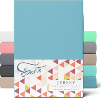 Favorito Jersey Spannbettlaken Türkis 140x200 cm - 160x200 cm