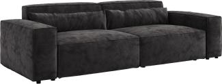 Big-Sofa Sirpio L 260x110 cm Mikrofaser Schwarz