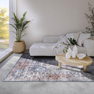 freundin Home Collection Teppich Meridiem, rechteckig, Höhe: 5 mm, Kurzflor, Anti Rutsch, Orient, Vintage, Klassisch, Wohnzimmer, Flur