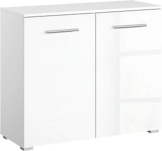 Rauch Möbel Imposa Schlafzimmer Kommode,Kommode in Hochglanz Weiß 2-türig inklusive Zubehörpaket Basic 1 Einlegeboden BxHxT 93 x 81 x 42 cm