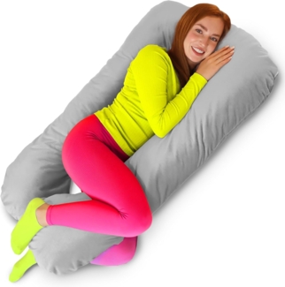 Amilian Seitenschläferkissen - Stillkissen XXL - Schwangerschaftskissen - Pregnancy Pillow, - Lagerungskissen - Seitenschläfer Kissen, mit Füllung und abnehmbarem Bezug - Komfortkissen Erwachsene, Seitenschläferkissen Schwangerschaft - Stillkissen - Sc...