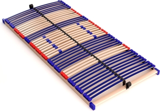 stabiler Lattenrost 100% BUCHE Lattenrahmen - nicht verstellbar, starr - SCHULTERFRÄSUNG, 7 Zonen, 42 Federleisten, Härte-Regulierung, Mittelgurt - FIX SLEEP BEST 42® unmontiert (90x190 cm)