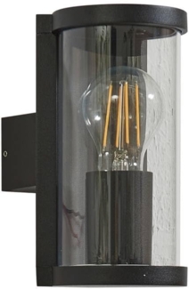 Lucande Außen-Wandleuchte Zanta, Metall, Schwarz IP65, 1 x 15 W LED