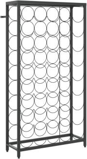vidaXL Weinregal für 45 Flaschen Schwarz 54x18x100 cm Schmiedeeisen 358367