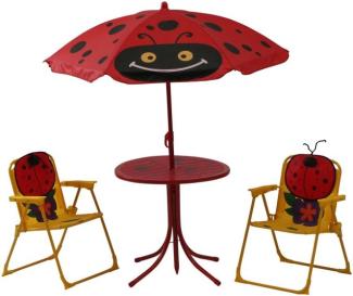 SienaGarden Kinderstuhl Marienkäfer Klappstuhl Camping Set Tisch Sonnenschirm