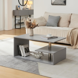 Couchtisch Haarlem 90x50x41 cm Hellgrau [en. casa]