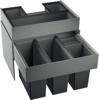 BLANCO 520783 Select 60-4 Orga Abfalleimer Abfallsystem, Metall, Kunststoff, Schwarz, 40 x 56, 8 x 36, 1 cm