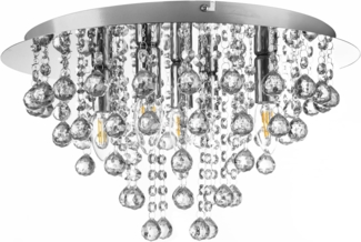 Deckenleuchte E14 Wohnzimmer Deckenlampe Acrylkristalle 63040506