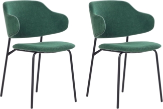 Esszimmerstuhl 2er Set KENAI Dunkelgrün