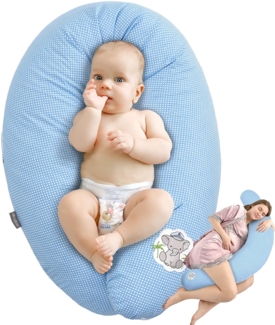 SEI Design Stillkissen Seitenschläferkissen Babynestchen Kuschelnest 170x30 cm, Schwangerschaftskissen mit Bezug, Schwangerschaftskissen mit Bezug, Bezug 100% Baumwolle