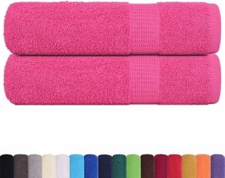 vidaXL Handtücher 2 Stk. Rosa 50x100 cm 360 g/m² 100% Baumwolle 137046