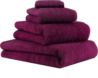 Betz Handtuch Set 4-TLG. Handtuch-Set Deluxe Farbe Pflaume, 100% Baumwolle (Set, 4-St)