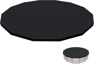 Bestway Flowclear PVC-Abdeckplane, schwarz Ø 427 cm