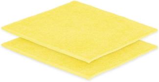 2x Seiftuch Frottier 500 g/m² 30 x30 cm Gelb