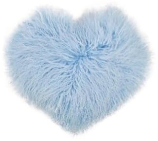 Lammfellkissen Tibet Herz Blau