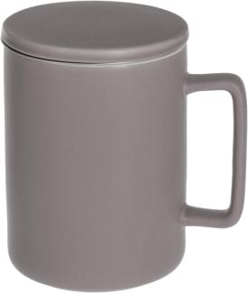 Teebecher mit Sieb und Deckel NATURE, 400 ml, taupe