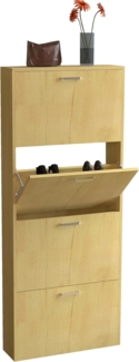VCM Schuhschrank Holz Schuhregal Schuhschrank Schuhkipper Sulos L (1-St)