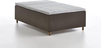 Atlantic Home Collection Boxbett Hana mit Taschenfederkernmatratze, Braun, 120x200 cm